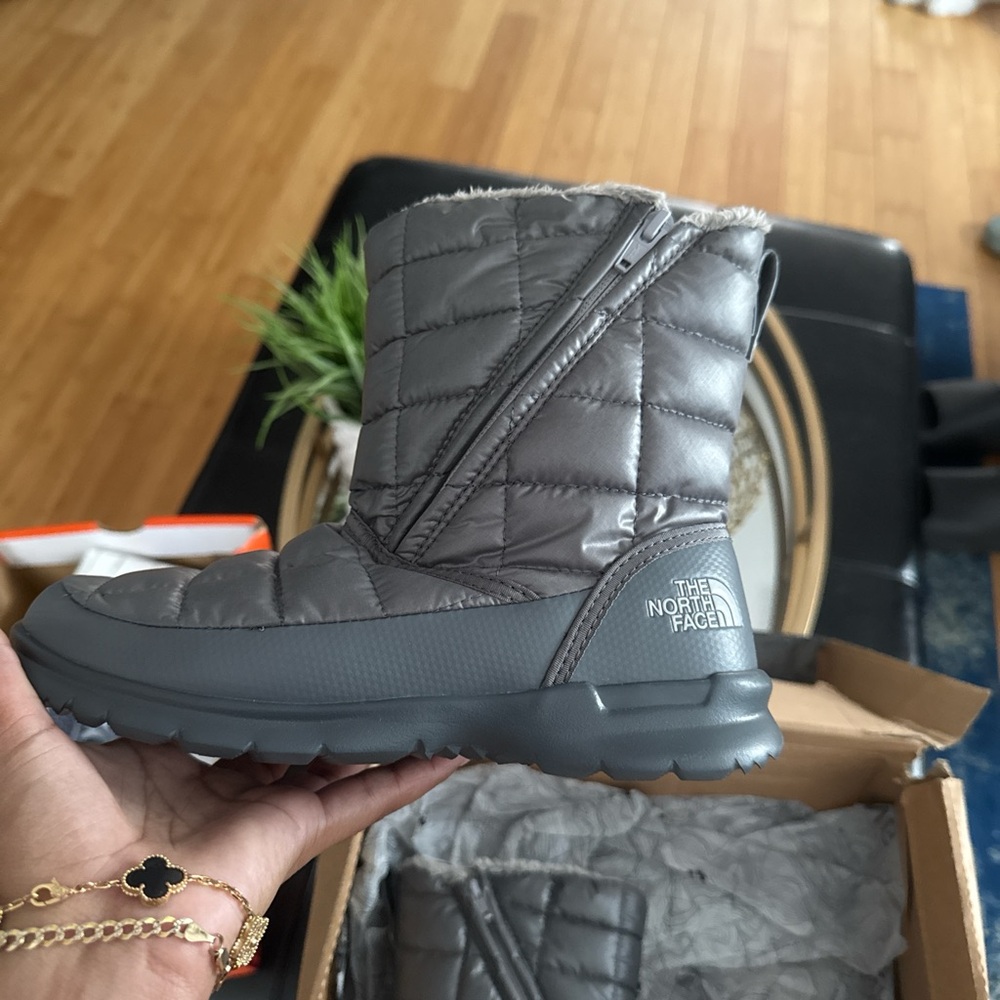 The North Face Gray Fur-Lined Boots